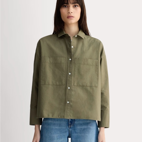 Everlane - Boxy Oxford Blue Button-Up Shirt - Picture 3 of 3